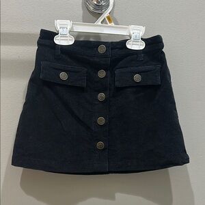 Crewcuts Black corduroy Button-Front Skirt